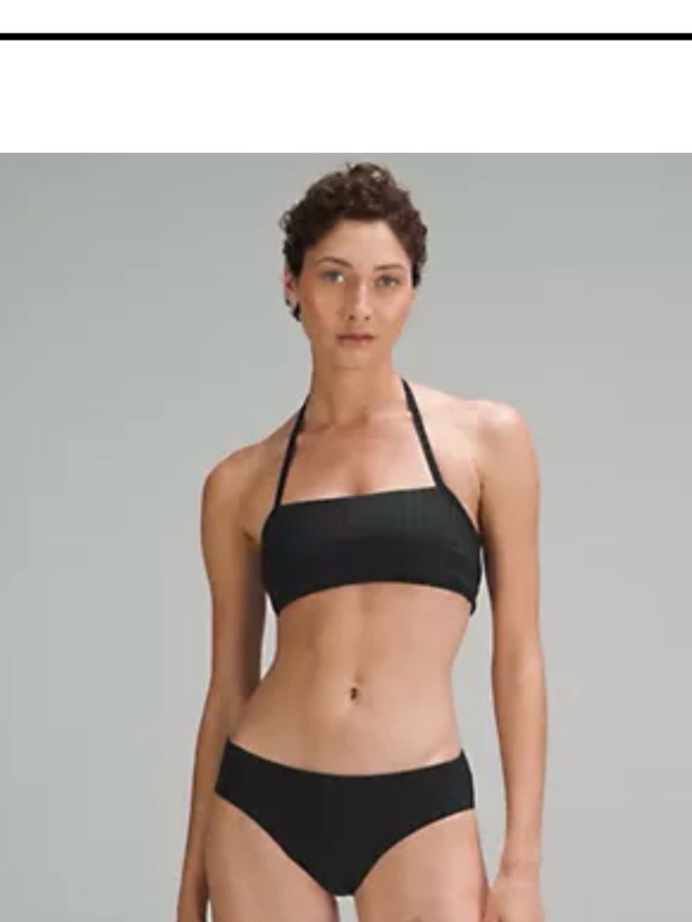 lululemon athletica Black Bandeau Halter Bikini Set